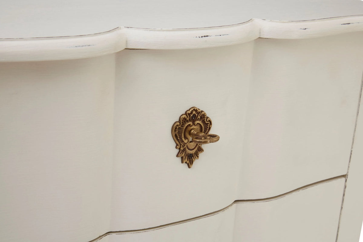 Seine White Chest of 5 Drawers
