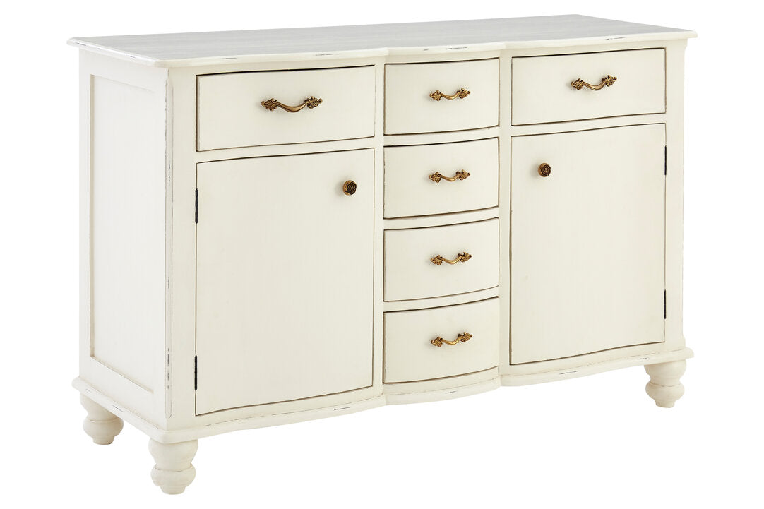 Seine 6 Drawer White Sideboard