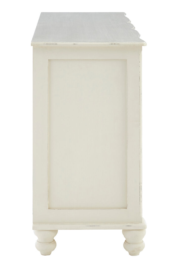 Seine 6 Drawer White Sideboard