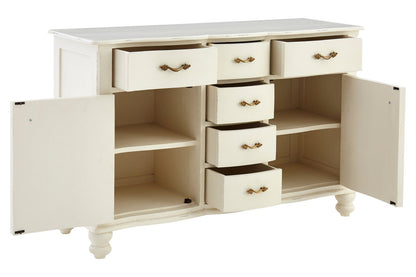 Seine 6 Drawer White Sideboard