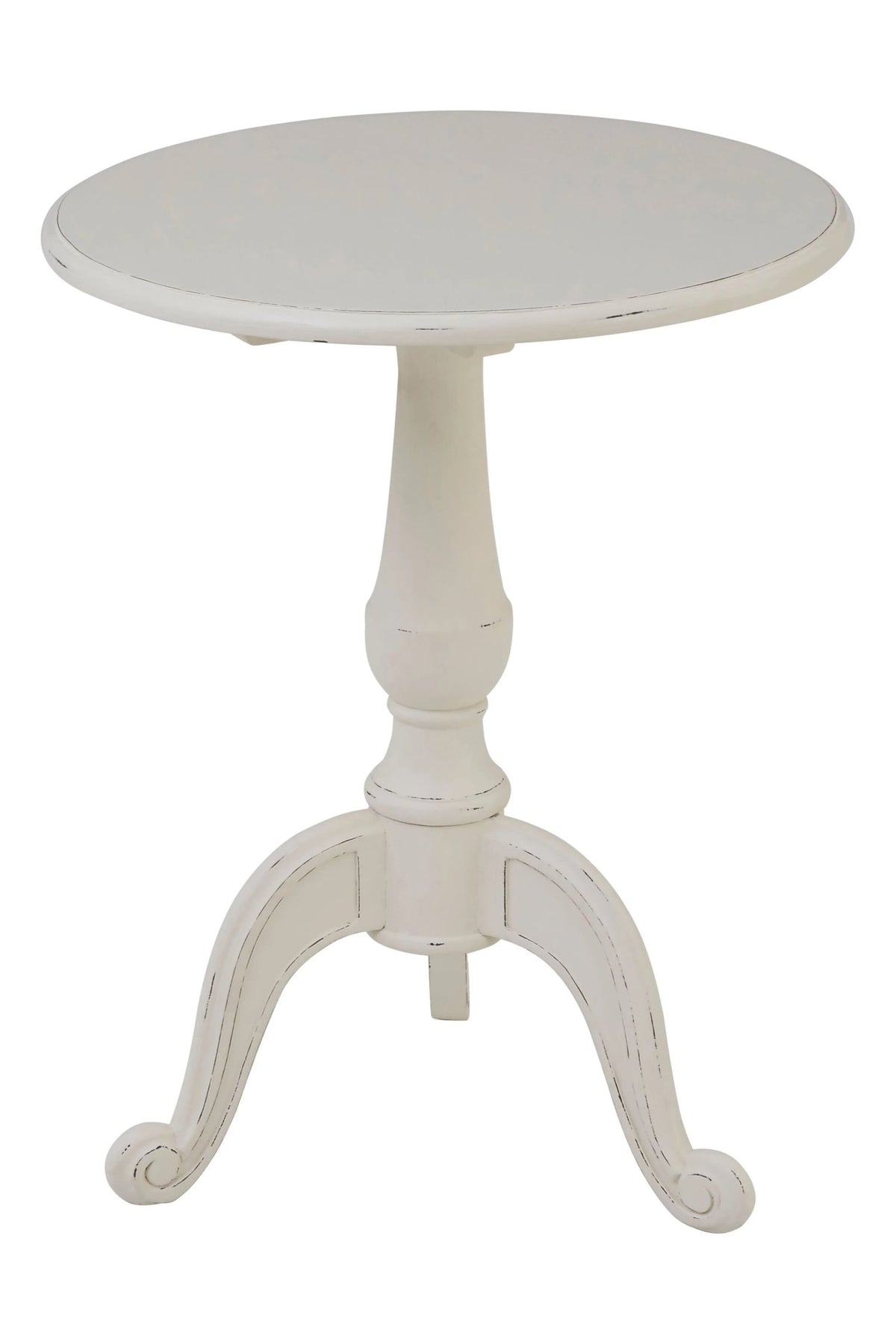Seine Round White Pedestal Table