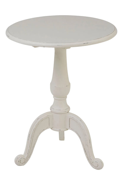 Seine Round White Pedestal Table