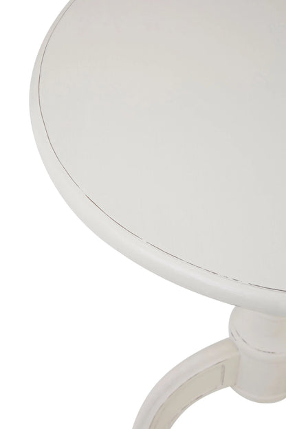 Seine Round White Pedestal Table