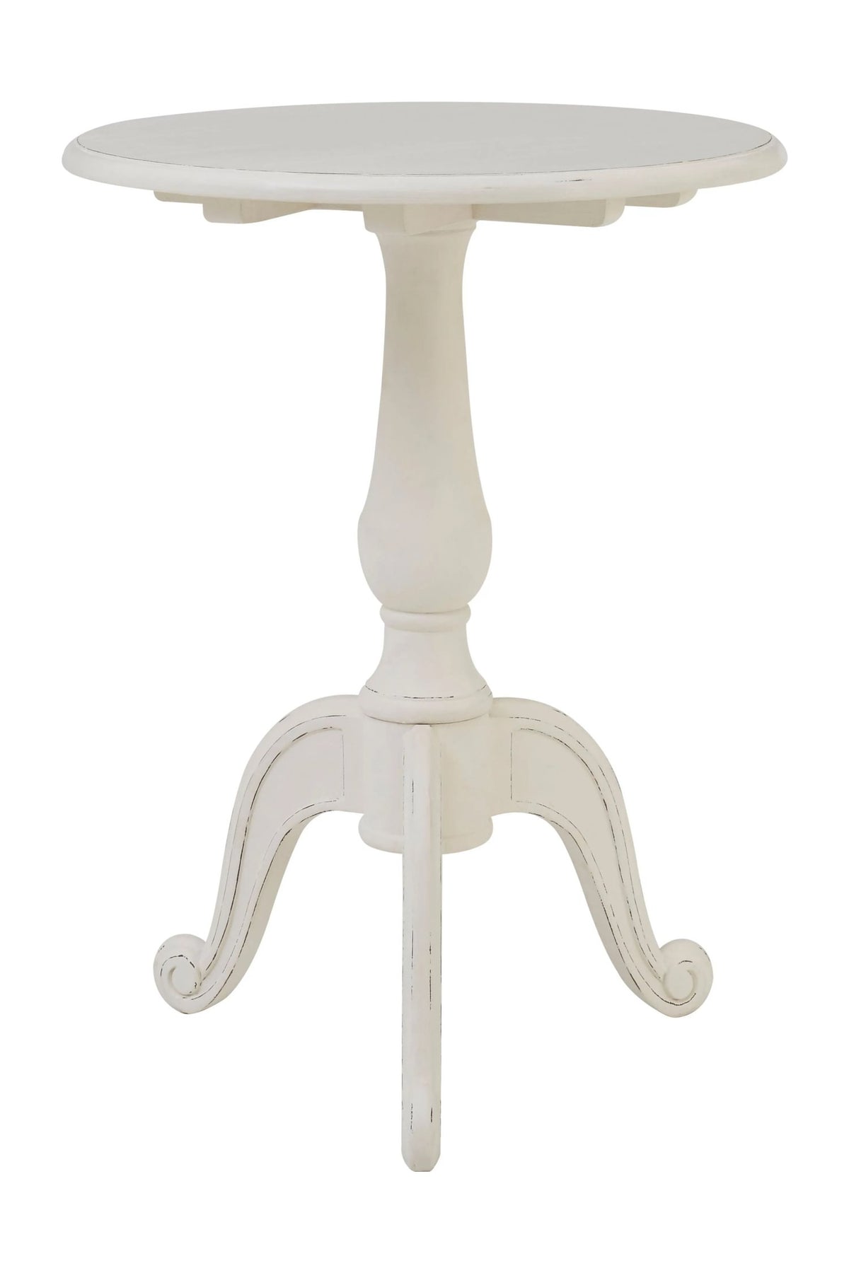 Seine Round White Pedestal Table