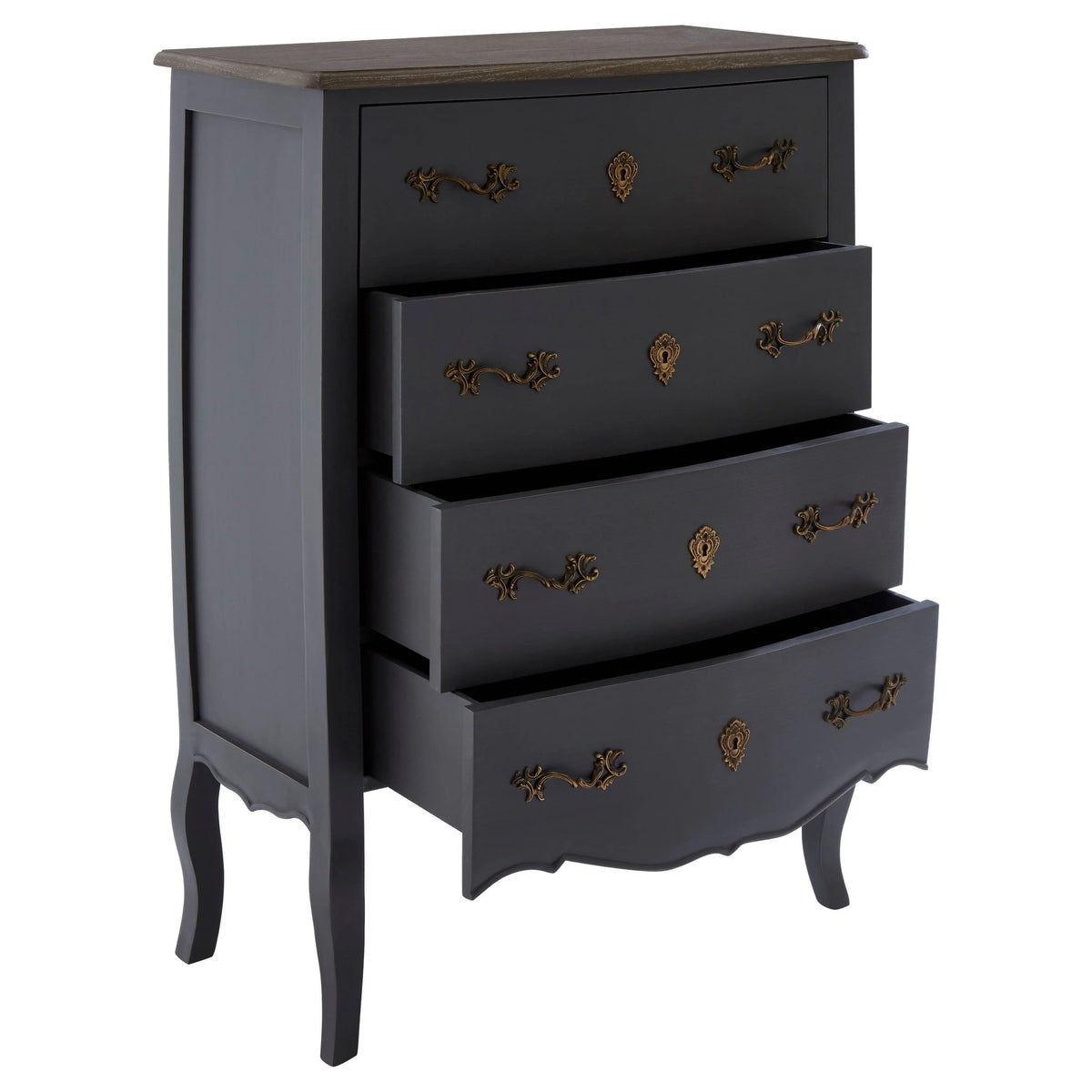 Seine Dark Grey Chest of 4 Drawers