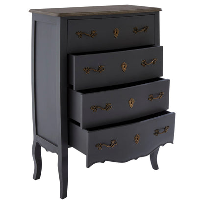 Seine Dark Grey Chest of 4 Drawers