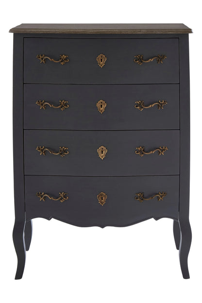 Seine Dark Grey Chest of 4 Drawers
