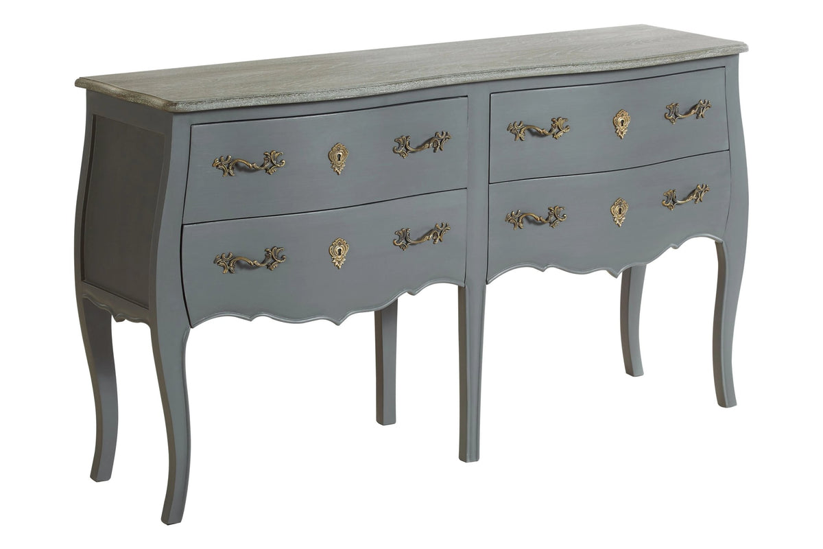 Seine Dark Grey 4 Drawer Sideboard