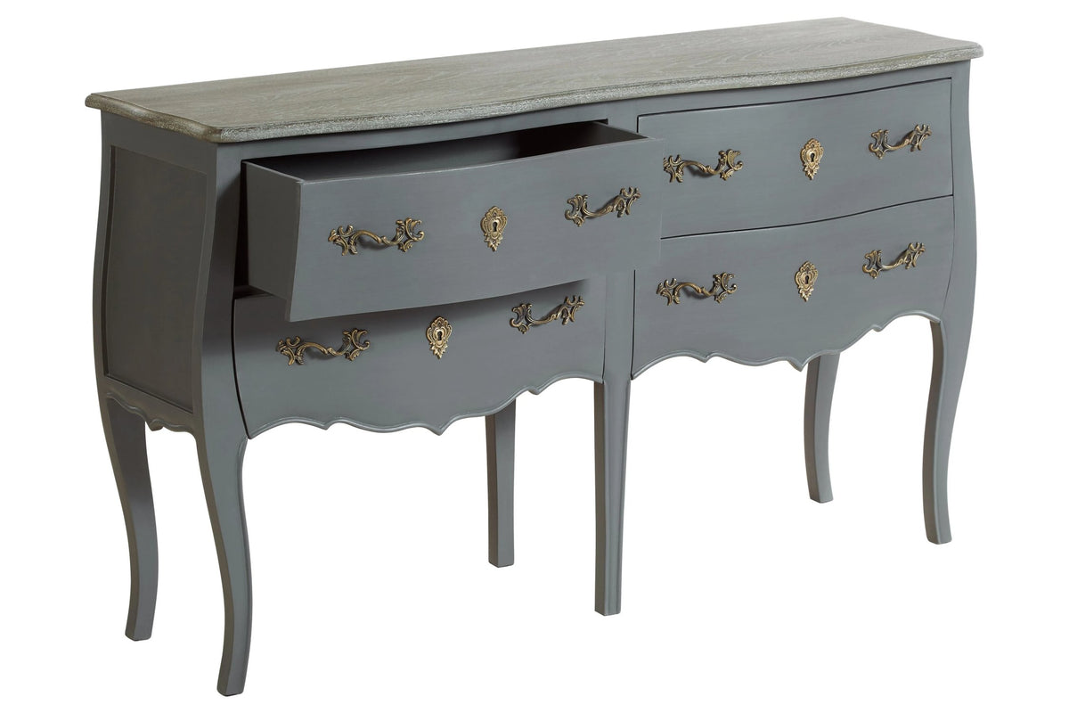 Seine Dark Grey 4 Drawer Sideboard