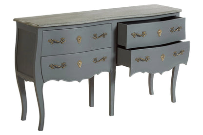 Seine Dark Grey 4 Drawer Sideboard