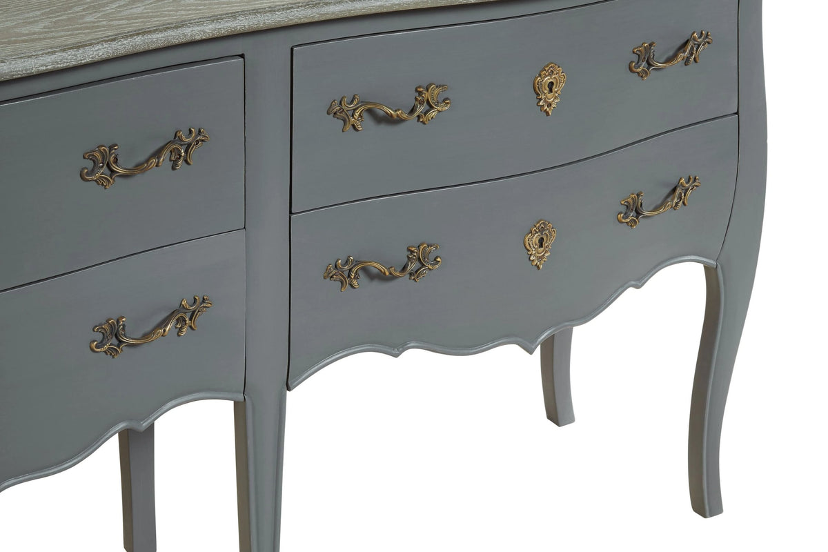 Seine Dark Grey 4 Drawer Sideboard