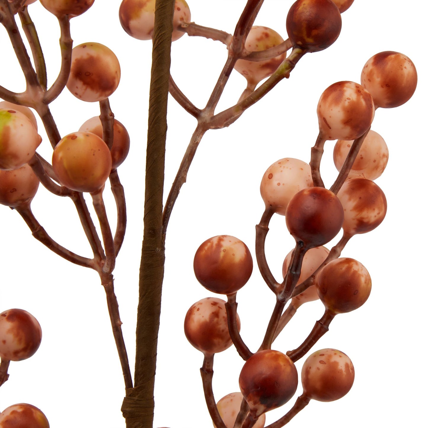 Autumn Branch Large features lifelike orange and brown berries on a tall 122cm stem, perfect for seasonal decor.