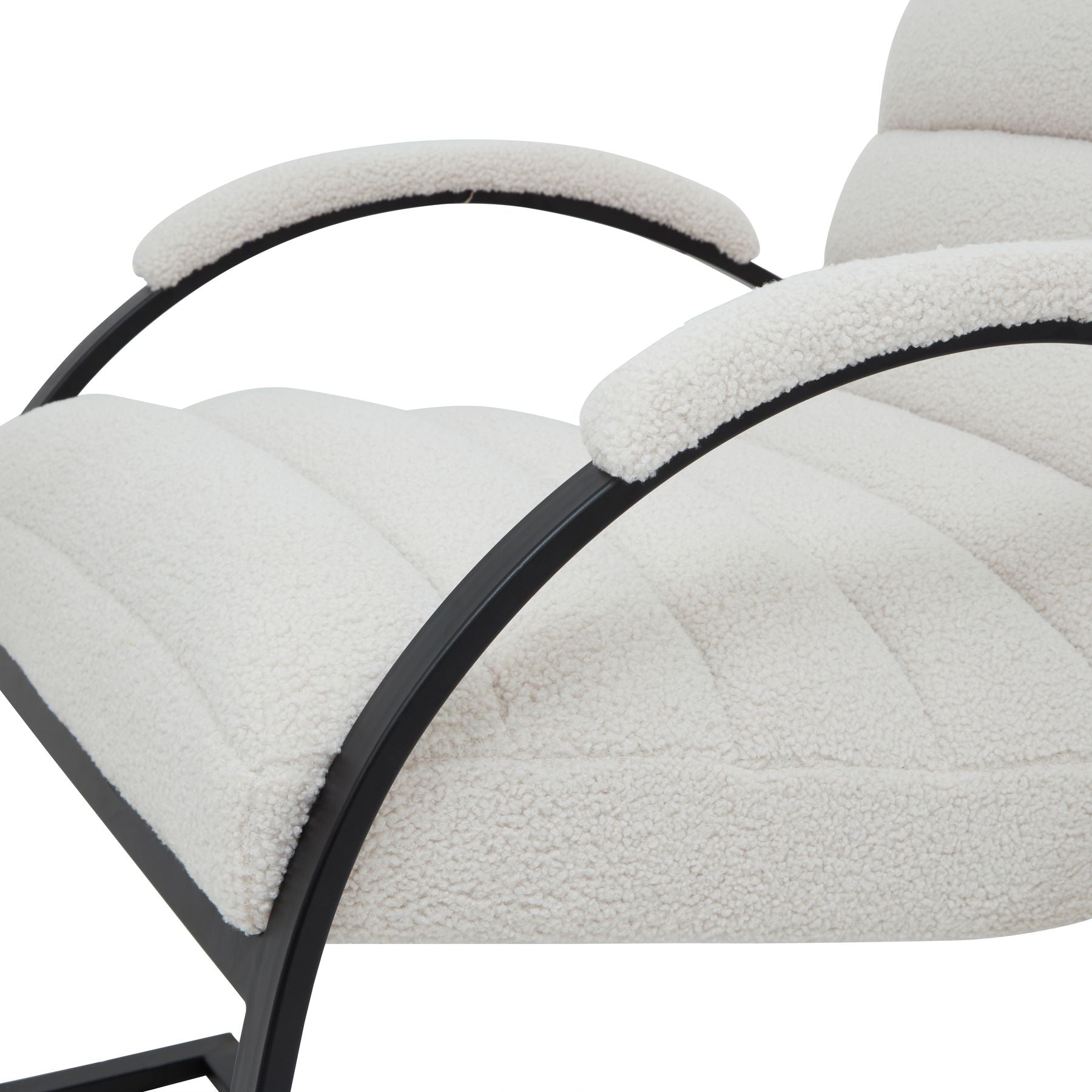 Boucle Ribbed Ark Chair - Occasional Chairs from the Quanta Home collection.