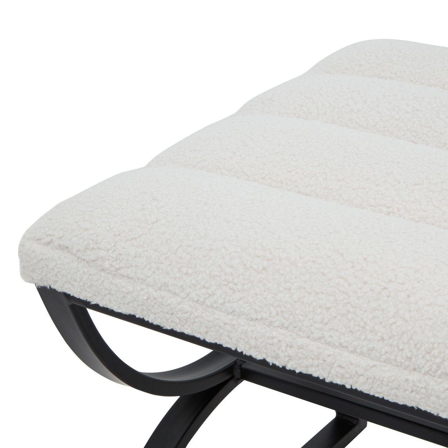 Boucle Ribbed Foot Stool - Occasional Chairs from the Quanta Home collection.