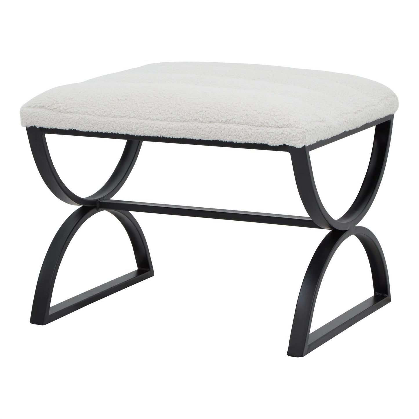 Boucle Ribbed Foot Stool - Occasional Chairs from the Quanta Home collection.