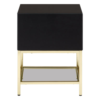 Chelsea Townhouse Black 2 Drawer Side Table