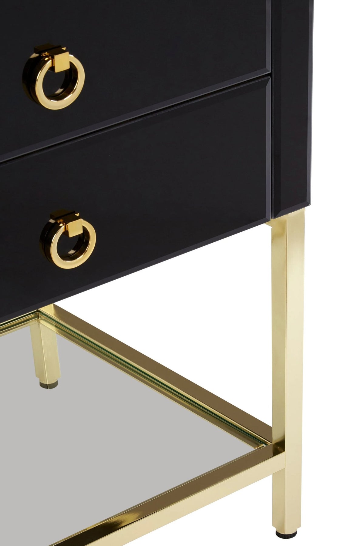 Chelsea Townhouse Black 2 Drawer Side Table