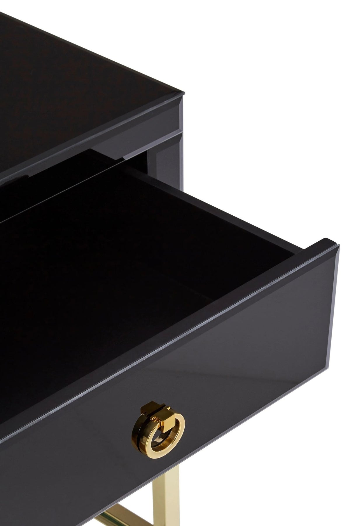 Chelsea Townhouse Black 2 Drawer Side Table