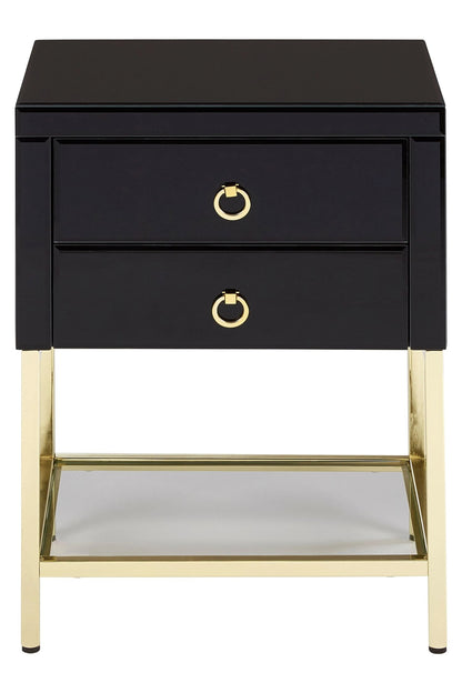 Chelsea Townhouse Black 2 Drawer Side Table