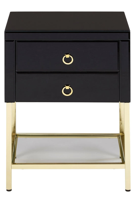 Chelsea Townhouse Black 2 Drawer Side Table