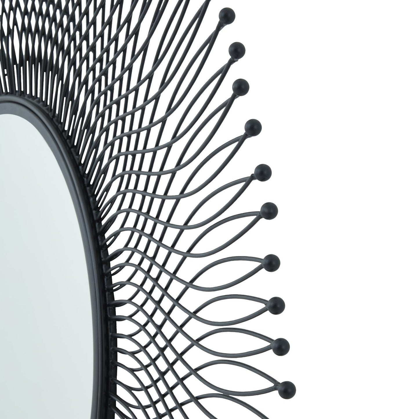 Rio Black Large Wire Mirror - Wall Mirrors from the Quanta Home collection.