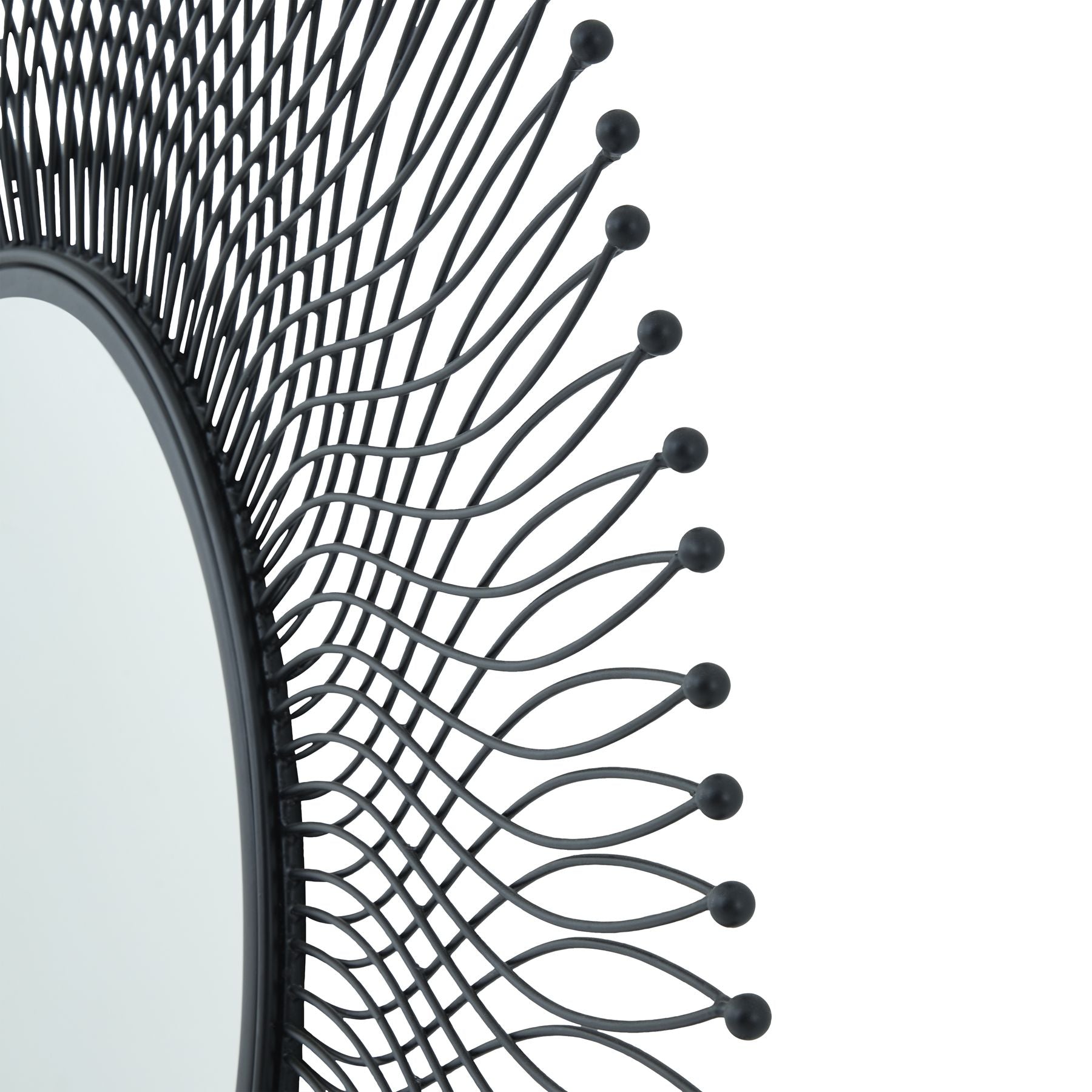 Rio Black Large Wire Mirror - Wall Mirrors from the Quanta Home collection.