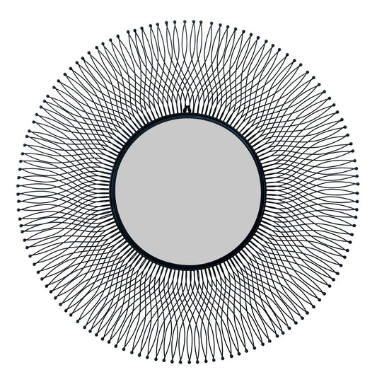 Rio Black Large Wire Mirror - Wall Mirrors from the Quanta Home collection.