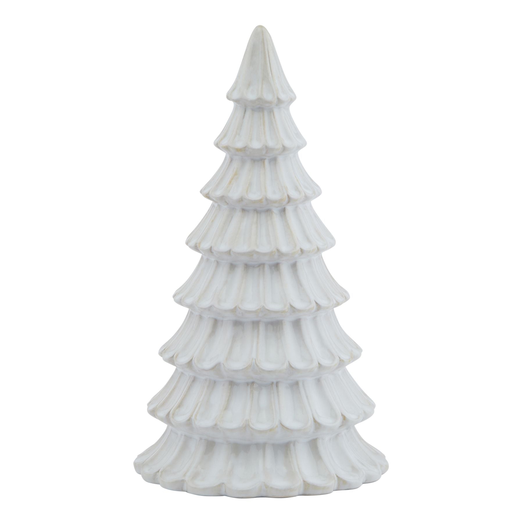 White Ceramic Fir Tree - Christmas Room Decorations from the Quanta Home collection.