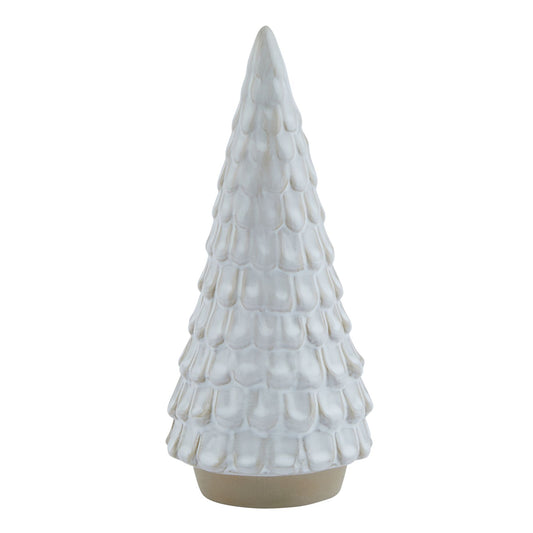 Snowy Ceramic Spruce Tree - Christmas Room Decorations from the Quanta Home collection.