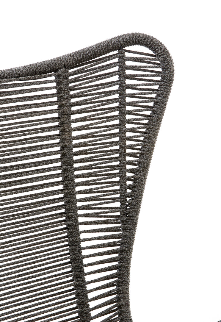 Weave Grey Rope Lounge Chair And Footstool