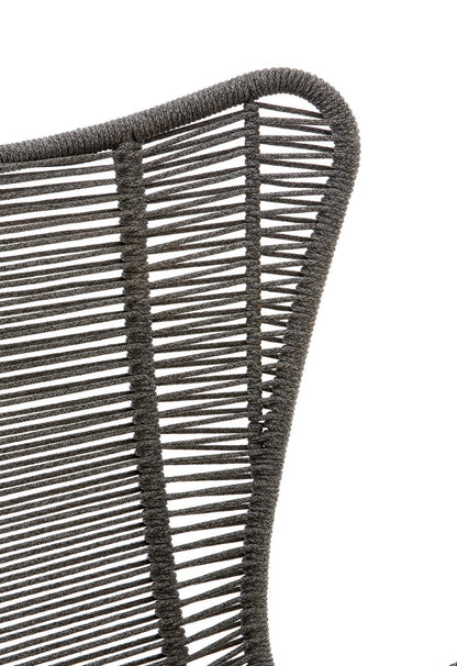 Weave Grey Rope Lounge Chair And Footstool