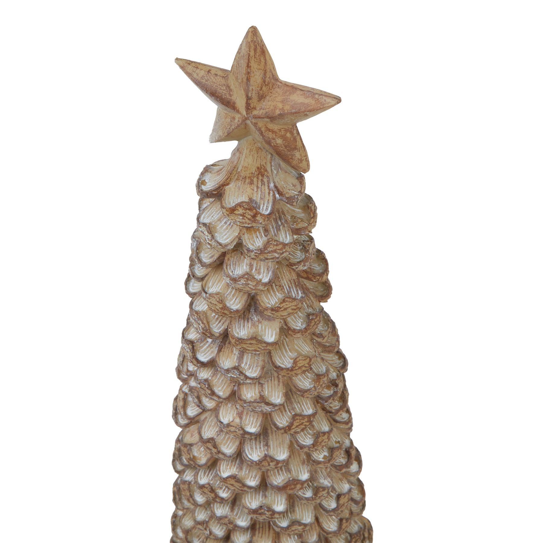 Large Beige Cedar Tree With Star - Christmas Room Decorations from the Quanta Home collection.