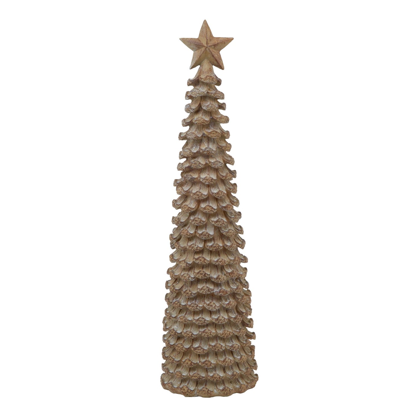 Large Beige Cedar Tree With Star - Christmas Room Decorations from the Quanta Home collection.