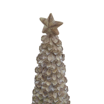 Medium Beige Cedar Tree With Star - Christmas Room Decorations from the Quanta Home collection.