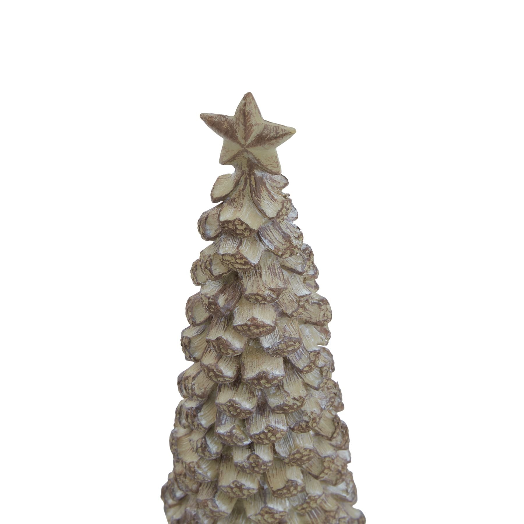 Small Beige Cedar Tree With Star - Christmas Room Decorations from the Quanta Home collection.