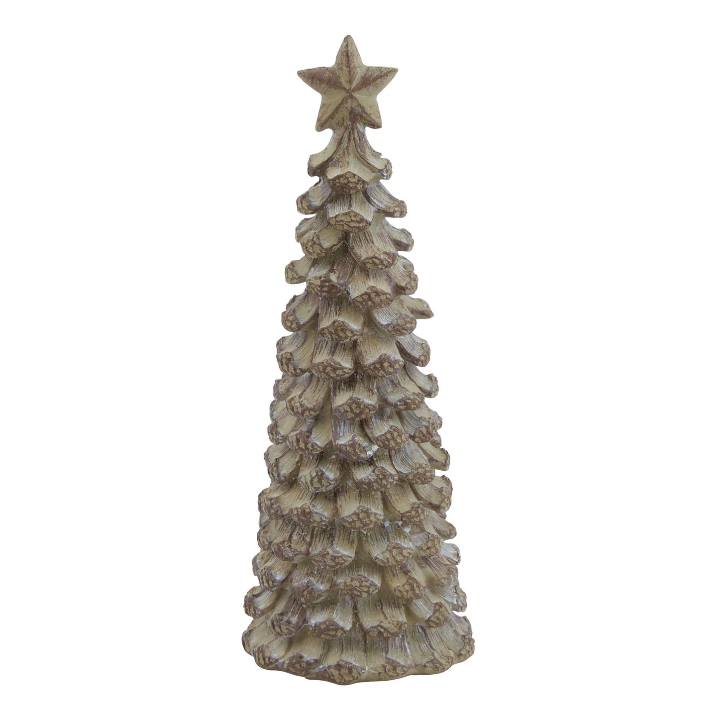Small Beige Cedar Tree With Star - Christmas Room Decorations from the Quanta Home collection.