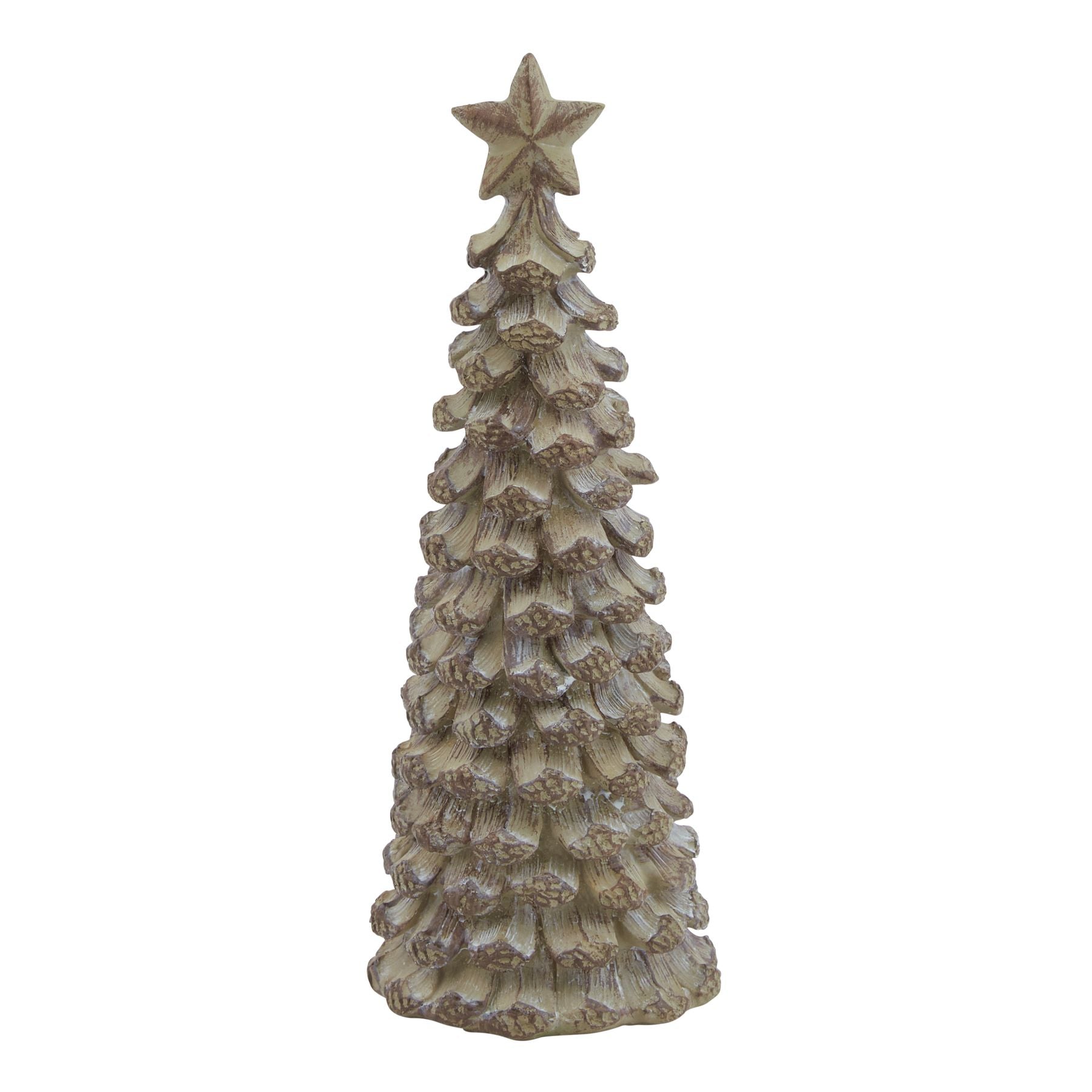 Small Beige Cedar Tree With Star - Christmas Room Decorations from the Quanta Home collection.