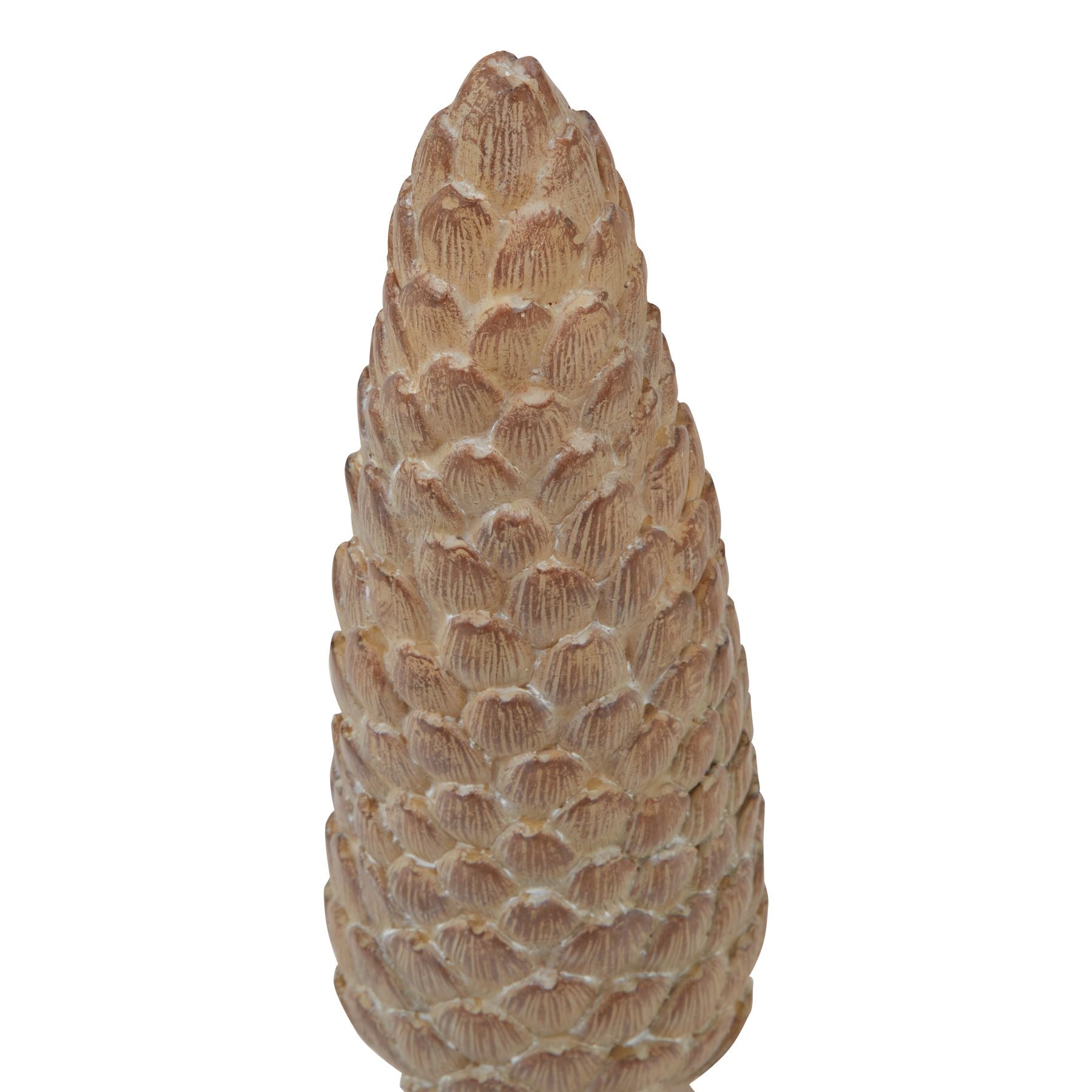 Large Pinecone Sculpture On Base - Christmas Room Decorations from the Quanta Home collection.