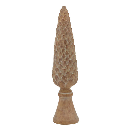 Large Pinecone Sculpture On Base - Christmas Room Decorations from the Quanta Home collection.