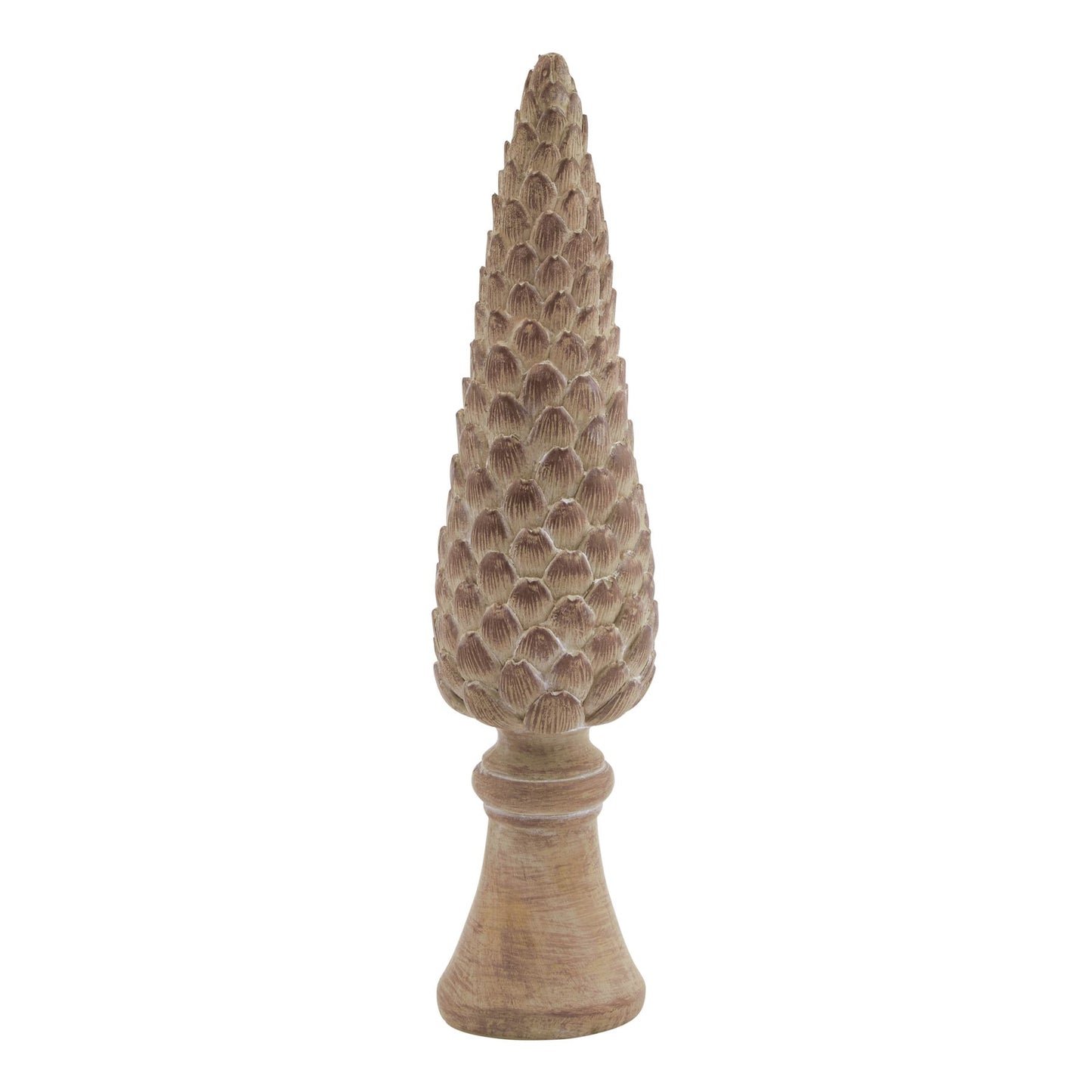 Medium Pinecone Sculpture On Base - Christmas Room Decorations from the Quanta Home collection.