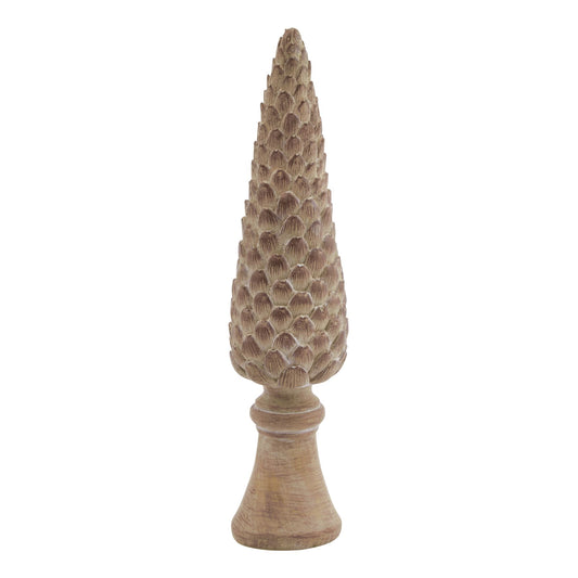 Medium Pinecone Sculpture On Base - Christmas Room Decorations from the Quanta Home collection.