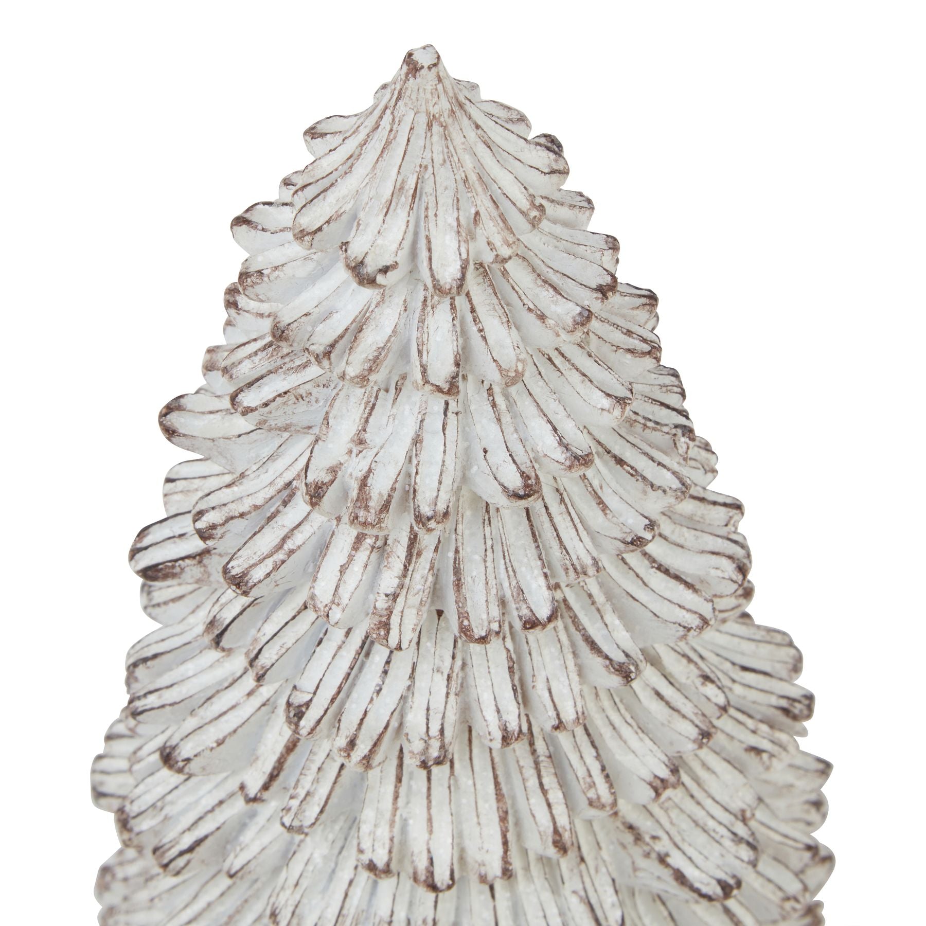 Medium Snowy Fir Tree Sculpture - Christmas Room Decorations from the Quanta Home collection.