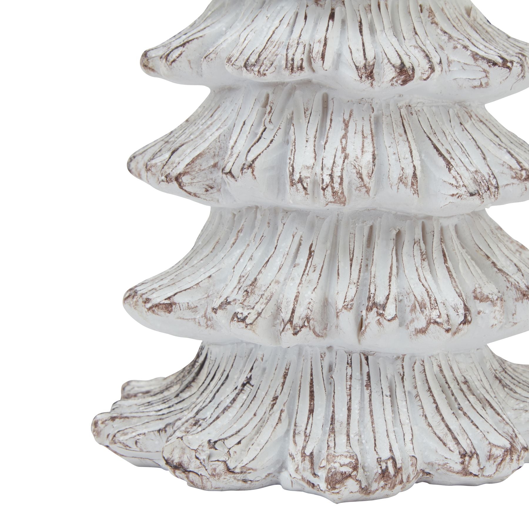 Medium Snowy Fir Tree Sculpture - Christmas Room Decorations from the Quanta Home collection.
