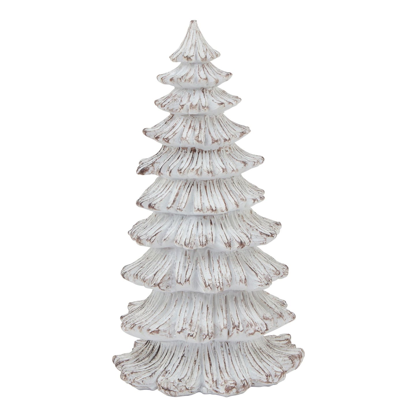 Medium Snowy Fir Tree Sculpture - Christmas Room Decorations from the Quanta Home collection.