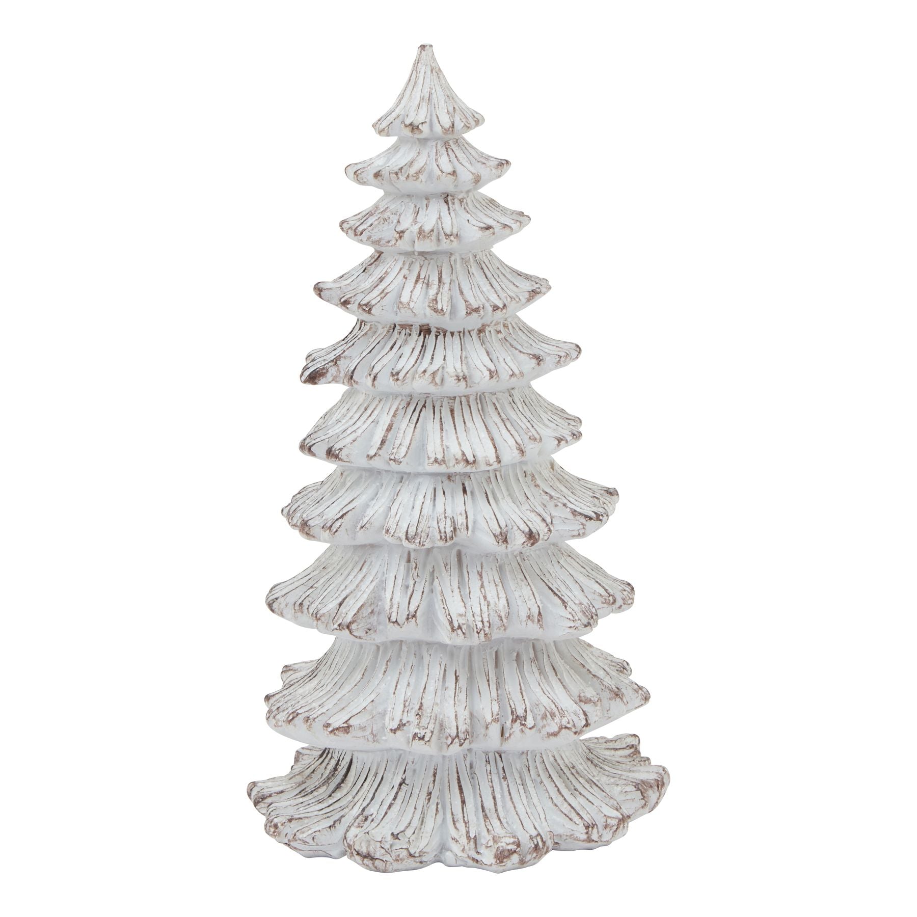 Medium Snowy Fir Tree Sculpture - Christmas Room Decorations from the Quanta Home collection.