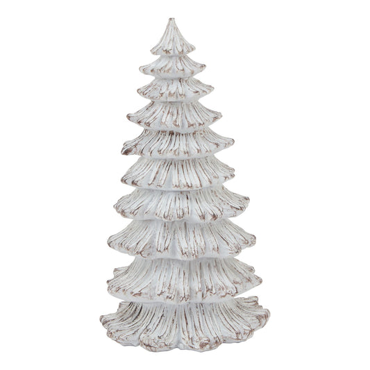 Medium Snowy Fir Tree Sculpture - Christmas Room Decorations from the Quanta Home collection.