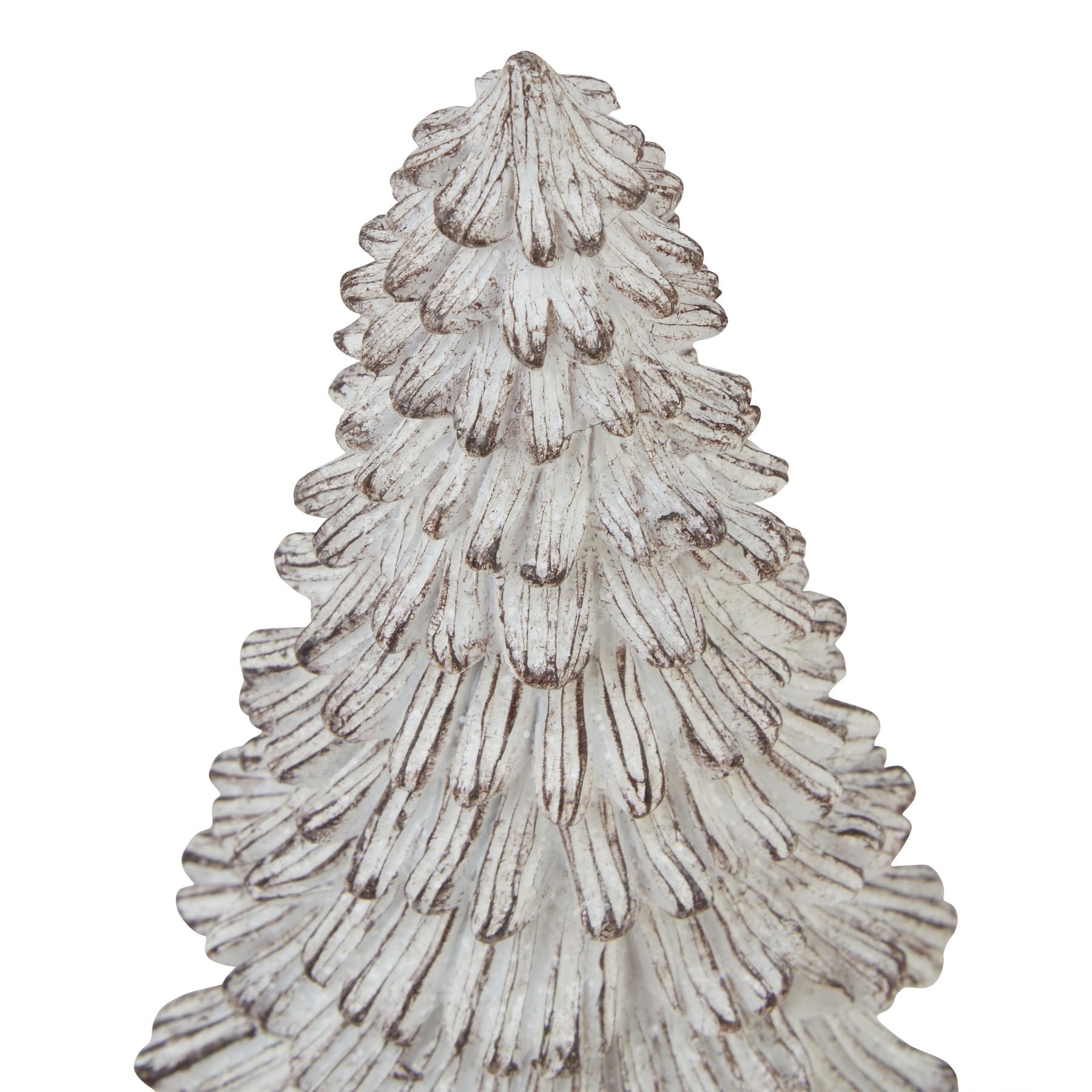 Small Snowy Fir Tree Sculpture - Christmas Room Decorations from the Quanta Home collection.