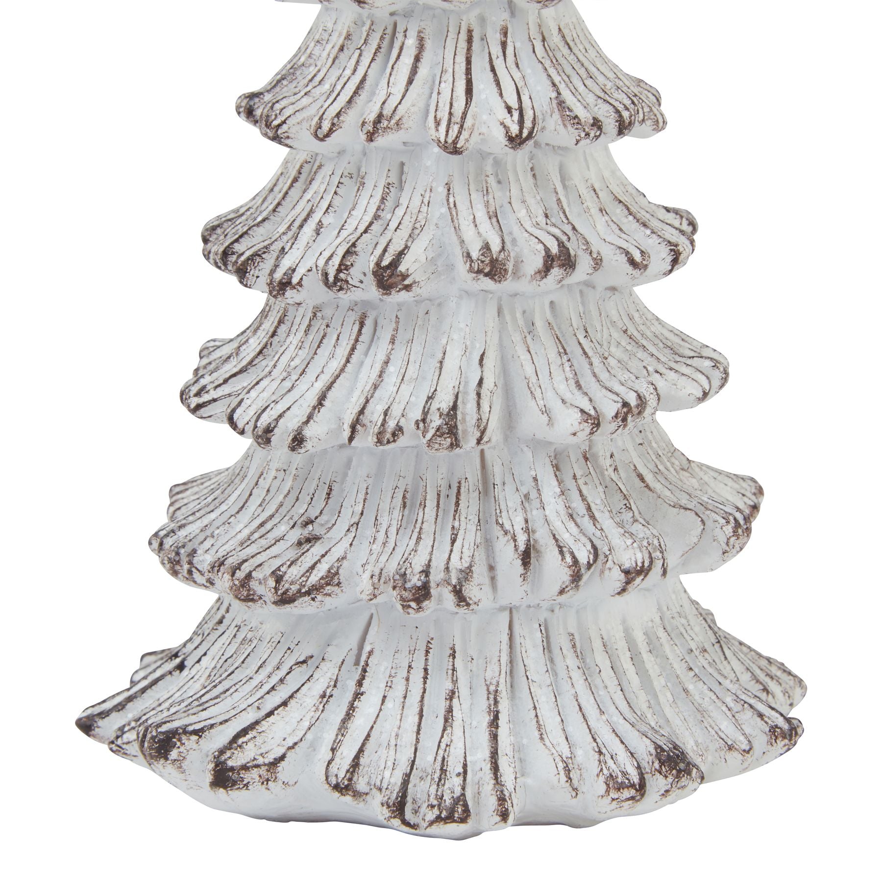 Small Snowy Fir Tree Sculpture - Christmas Room Decorations from the Quanta Home collection.