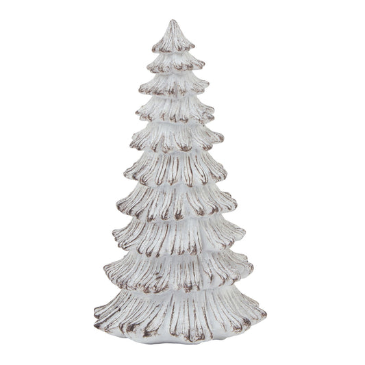 Small Snowy Fir Tree Sculpture - Christmas Room Decorations from the Quanta Home collection.