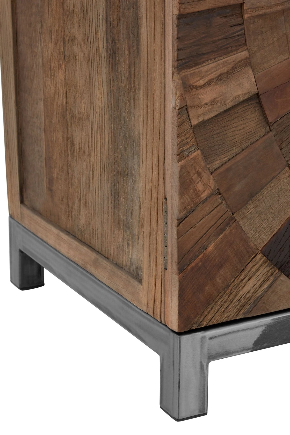 Oro Large Recycled Elm Wood 2 Door Cabinet